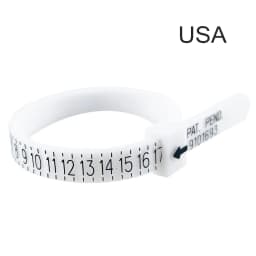 NIUPIKA Ring Sizer Measuring Tool Finger Sizer US UK EU Plastic Belt 1~13 AZ 41~76 Jewellery Measurement