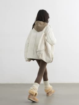 CHIC VEN Women Down Coats Simple Loose Texture Round Neck Down Jacket 90 White Duck Down Jacket Autumn Winter 2025