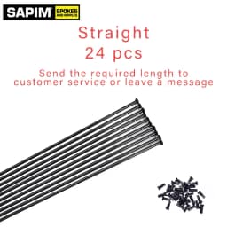 SAPIM Bicycle Spokes 2.0 Round J-Bend/Straight Pull Spokes Black Bikes with Copper Cap Spokes Can Choose Any Length Below 310mm