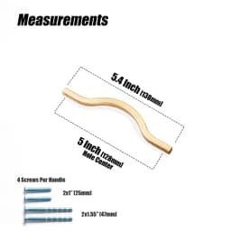 Goo-Ki Low Profile Antique Brass Cabinet Pulls Double Hole Centers(11.4''/12.6'') Zinc Alloy Handle for Drawer Cupboard Wardrobe