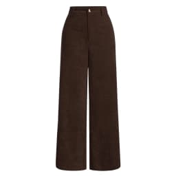 Women's Plain Pocket Button Front Wide Leg Pants, Casual High Waist Trousers for Daily Wear, Ladies Bottoms for All Seasons