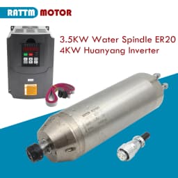 【EU Stock】CNC 3.5KW Water Cooled Cooling ER20 Spindle Motor CNC Router Kit Waterproof Metal Stone Engraving Grind Motor +VFD