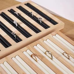 1pc, Bamboo Ring Storage Tray, Used for Jewelry, Earrings, Ring Storage and Arrangement