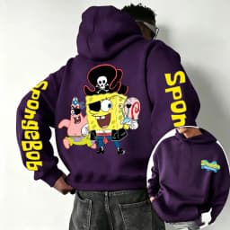 SpongeBob SquarePants and Patrick Star COS Pirate Cartoon Anime 2026 New Spring and Autumn Men's and Women's Fashion Hoodies