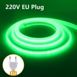 220V 240V COB Neon LED Strip Light 1M 5M 10M 288LEDs/m EU Power Plug Warm White Red Blue Bright Flex lamp Waterproof Lighting