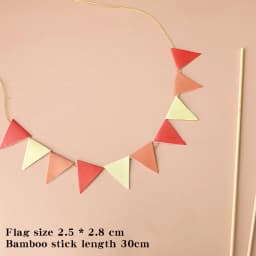 Mini Happy Birthday Banner Cake Topper Party Cake Decoration Supplies Handmade Bunting Garland Pennant Flags