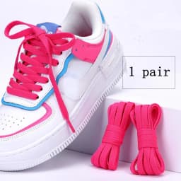 1pair Classic Basics Flat Shoelaces Sneakers Shoelace Canvas Shoes Basketball Shoe Laces Black White Color Shoes Accessories