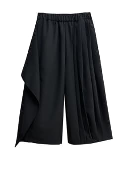 [EAM] High Elastic Waist Black Bandage Pleated Long Wide Leg Pants New Trousers Women Fashion Tide Spring Autumn 2026 1DH6554