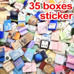 15/20/35boxes bulksale sticker set Randomly Paper Stickers Aesthetic Vintage Kawaii Scrapbooking Sticker for Kids Diary Planner
