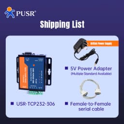 PUSR RS485 RS232 RS422 to Ethernet Converter Modbus RTU to TCP Gateway Serial Device Server USR-TCP232-306