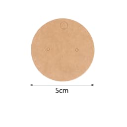 50pcs Earrings Display Cards 5x5cm Solid Round Blank Paper Cards Cardboard For Hang Price Tag Jewelry Holder Retail Packaging