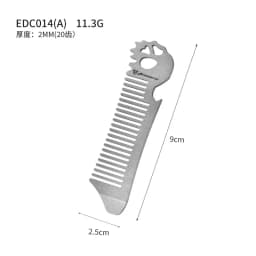Pure Titanium Comb Multi-function Corkscrew Crowbar Pendant MINI Portable Super Light Outdoor EDC Self-defense Tool Small Access
