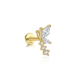 Aide 925 Sterling Silver 1pc Geometry Multi Piercing Stud Earrings For Women K Gold Simple Elegant Tassel Jewelry Gift Pendiente