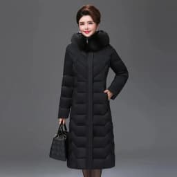 Middle Aged Mother Down Cotton Jacket 6XL Winter Oversized Thick Hooded Coat Windproof Rainproof Female Warm Long Parka Overcoat