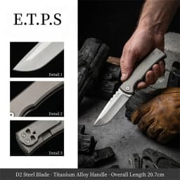 Chaves Knives PT Redencion 229 Model Folding Pocket Knife T6 Aluminium Handle Outdoor Survival EDC Tool Camping Hunting Multifunctional Knives Gift for Men