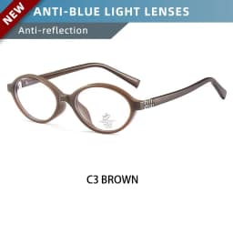 KANDREA Classics Small Frames Anti Blue Ray Myopia Glasses Women Retro Oval Reading Glasses Anti-reflection Prescription Eyewear