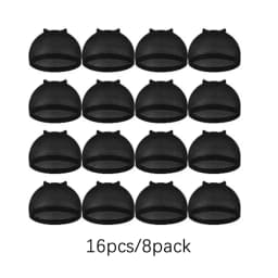 16pcs/8Pack Unisex Elastic Hair Net Set Comfortable Breathable Polyamide Nylon Hair Caps for All Hair Types And Lengths