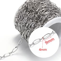 1meter Stainless Steel Chains for Jewelry Making DIY Rolo Cable Link Chain Necklace Bracelet Handmade Accessories Wholesale