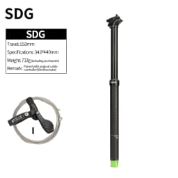 34.9mm DH Cycling Bicycle Seatpost For MTB Internal External Handle Wire Control 150//200mm Stroke Lifting Hydraulic Seat Tube