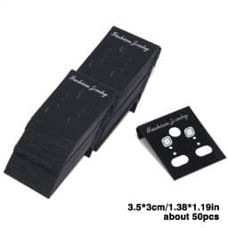 50pcs/pack 3.5x3cm Jewelry Earrings Packaging Display Card Earring Ear Studs Price Tag Earring Post Holder for Jewelry Findings
