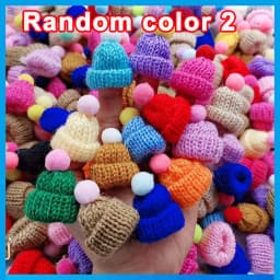 10-50Pcs Mini Knitting Hats Christmas DIY Craft Knitting Doll Hats Mini Wool Hat for Christmas Tree Ornaments DIY Hair Accessory