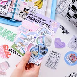 50pcs Korean DIY Scrapbooking Deco Stickers hand made Diary Album notebooks Junk Journaling Supplies Collage Sticker Aesthetics