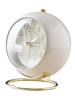 Retro Style Metal Alarm Clock Round Desktop Alarm Clock Bedside Alarm Clock Desktop Decoration WJ909