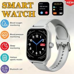 New Smart Watch 2.01 Inch HD Display Answer Make Call Message Preview Sport Modes DIY Dial Weather Forecast For Men Women HT30