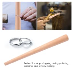 Jewelry Ring Mandrel Ring Mandrel Stick Wood Mandrel Stick Tool for Finger Ring Jewelry Making and Rings Forming Polishing