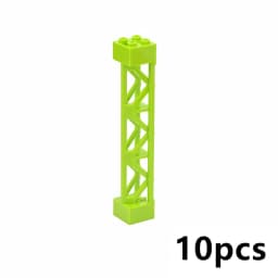 Compatible 95347 Pillars Bricks Lattice Tower 2X2X10 Support Baseplate Bridge Girder Bracket Building Block Part Column Toys