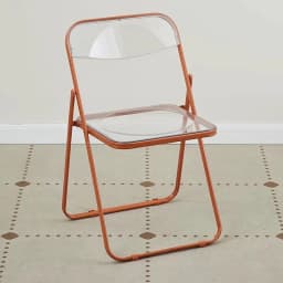 Modern Simple Acrylic Transparent Folding Chair Portable Dining Leisure Chair for Home Living Room Balcony