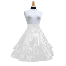 Vintage Shiny PVC Leather 2 Tiered Ruffled Skirt Sweet Round-shaped Lolita Long Trumpet Pleated Skirt Cocktail Party Club Skirts
