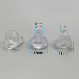 50Pcs Transparent Black Rubbber Anti Collision Hole Plugs 5mm 6mm Foot Pad Fasteners Screws Door Bumper Furniture Accessories