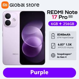Global Version Xiaomi Redmi Note 17 Pro 5G Smartphone 50MP Camera 6.83" AMOLED 120Hz Snapdragon® 6s Gen 4 CPU 67W 8340mAh NFC