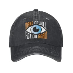 Vintage 1984 Make Orwell Fiction Again Baseball Cap Men Women Distressed Denim Sun Cap Dystopian World Outdoor Adjustable Hats