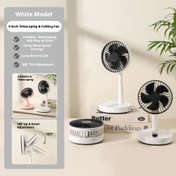 2026 New Desktop Fan USB Charging Model, Long Endurance Foldable Mini Retractable Fan, Dormitory Portable Desktop Electric Fan