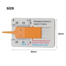 Tyre Tread Depth Depthometer 0-20mm Auto Car Wheel Tread Depthometer Depth Indicator Ruler Plastic Measure Tool