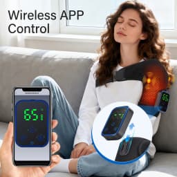Electric Shoulder Massage Machine Heated Vibration Back Shoulder Belt Brace Relax Shoulder Neck Muscle Massagers Health Care