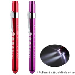 6-in-1 Multifunction Retractable Ball Pen Set Flashlight Foldable Scissors Ballpoint Pen Keychain Nurse Pens Permanent Marker