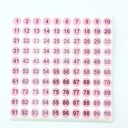 Colors 1-100 Number Sticker 10mm Paper Round Self Adhesive Number Sticker Label White Marking Digital Label Sticker