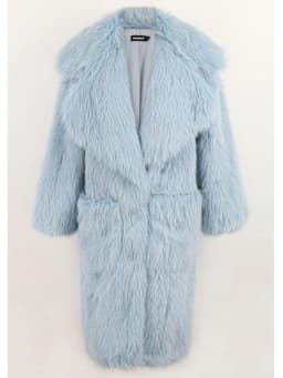 Lautaro Winter Long Oversized Pink Thick Warm Soft Shaggy Fluffy Faux Fur Coat Women Pockets Lapel Loose Sweet Cute Fashion 2022