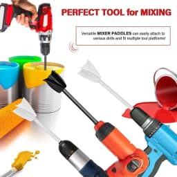 Paint Mixer Drill Attachment -Helix Mixer for Paint Epoxy,Resin,Plastic-Consistent Even Flow Stirrer Paddle Epoxy Mixer
