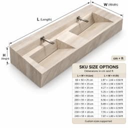 Any Size Custom Luxury Natural Stone Bathroom Vanity Set Integrated Sink Single Double Sink Stain Resistant Waterproof Durable H