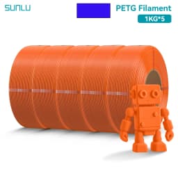 SUNLU 5KG PLA/PETG/ High Speed Matte PETG Filament 1.75mm 1KG Without Tray 3D Printer Filament for 3D Printer,Refll Filament