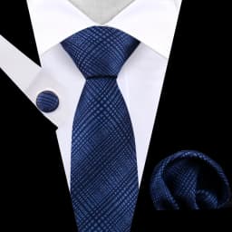 Business Tie For Men Set Necktie Cufflink Classic Handkerchief Suit For Wedding High Quality Stripe Tie Set Formal Gravata Gift