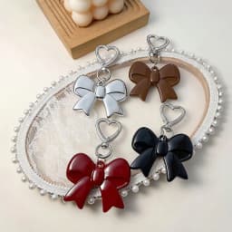 Acrylic Bow Tie Keychains Advanced Temperament Pendant Couple Friend Backpack Car Keychain for Gift