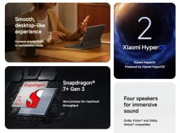 Xiaomi Pad 7 Global Version 11.2'' 144Hz 3.2K Display Snapdragon 7+ Gen 3 Octa Core Processor 8850Mah
