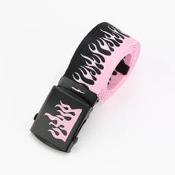 Punk Style Flame Belt - Trendy Hip-hop Street Bad Boy Personality Decoration Durable for Both Men and Women Trendy Eyelet Belt