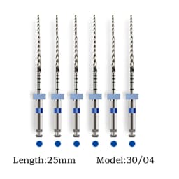 25/21mm Dentl Files SC Forward Rotation NiTi File Systemfor Endodontic Treatment Dentistry Materials 6Pcs/Box SOCO PLUS