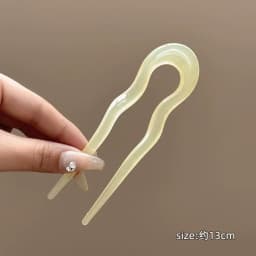 U-Shaped Hair Fork Fashion Tortoiseshell Acetate Bow Hairpin Geometric Design Headwear Hair Sticks Women Girls Hair Accessories